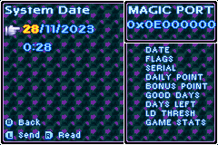 Debug Screen: System Date